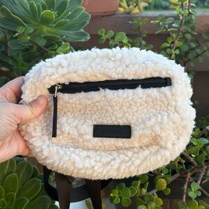 Athleta Cream Sherpa belt bag